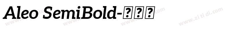 Aleo SemiBold字体转换